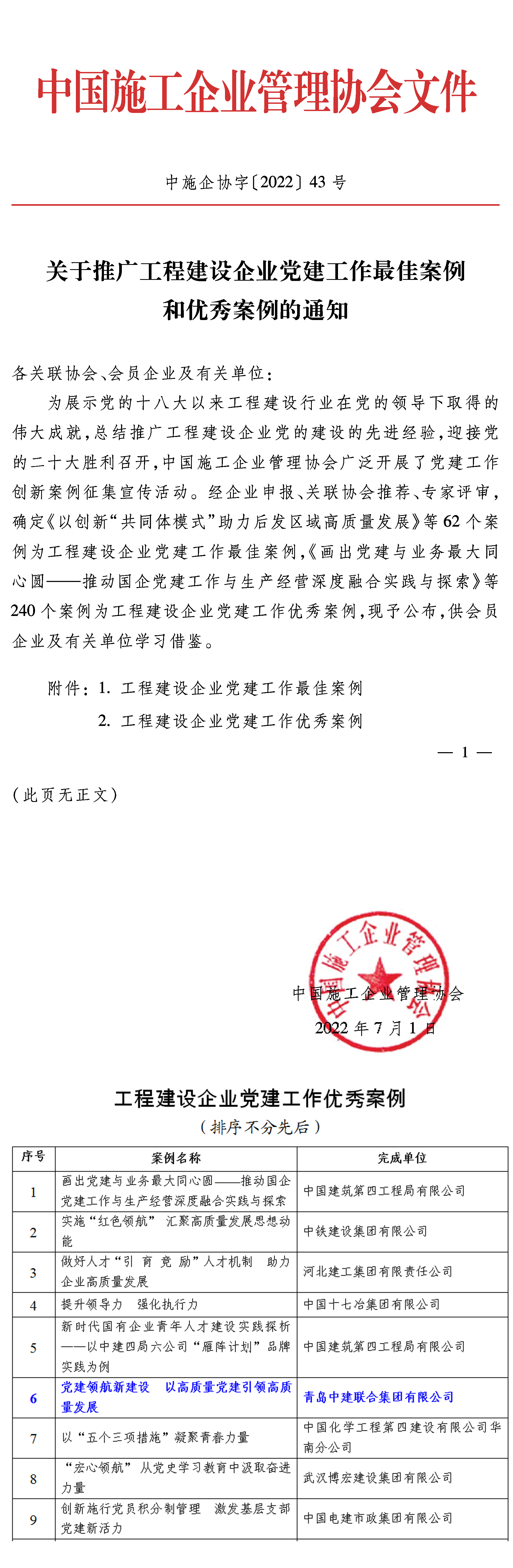 萬山磅礴，黨為主峰|中建聯(lián)合堅持以高質(zhì)量黨建引領(lǐng)企業(yè)發(fā)展(圖1)